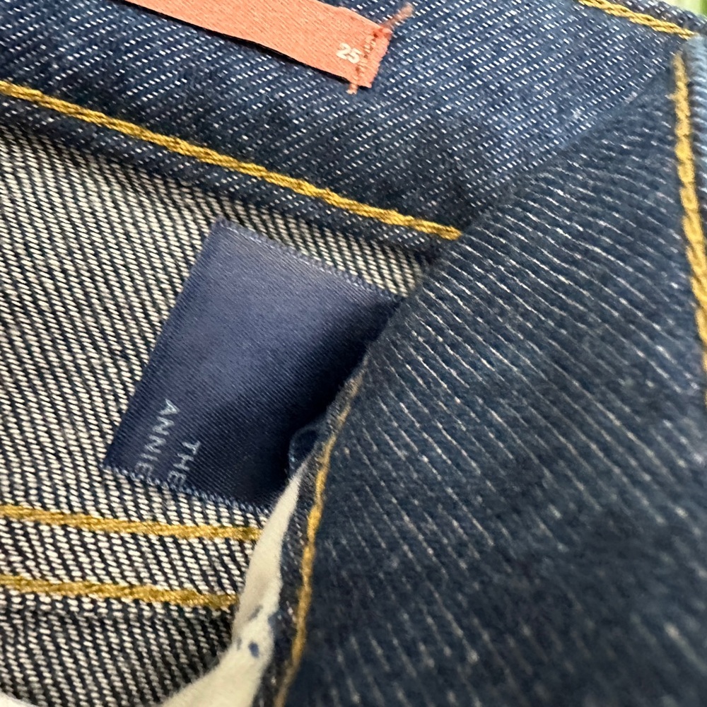 Anthropologie Pilcro The Annie Dark Blue Wide Leg Jeans - Size 25 - Picture 10 of 15